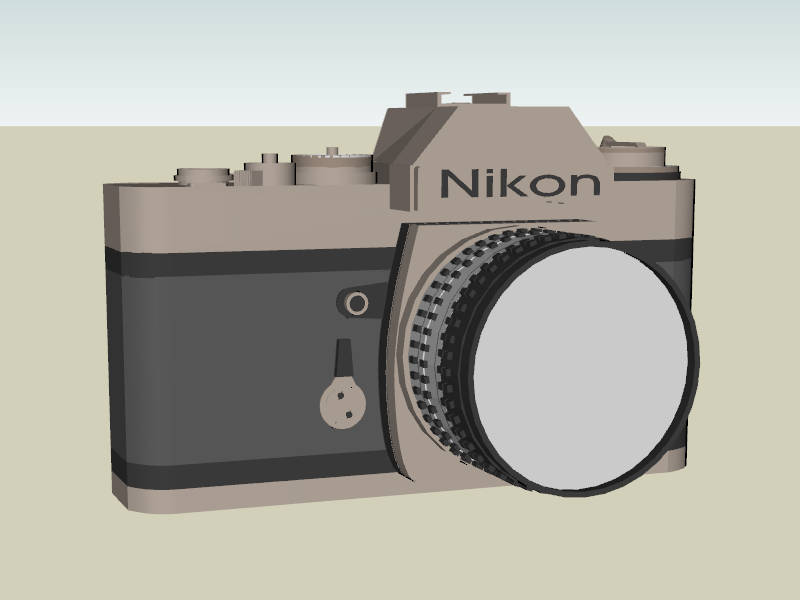 Old Nikon Camera sketchup model preview - SketchupBox