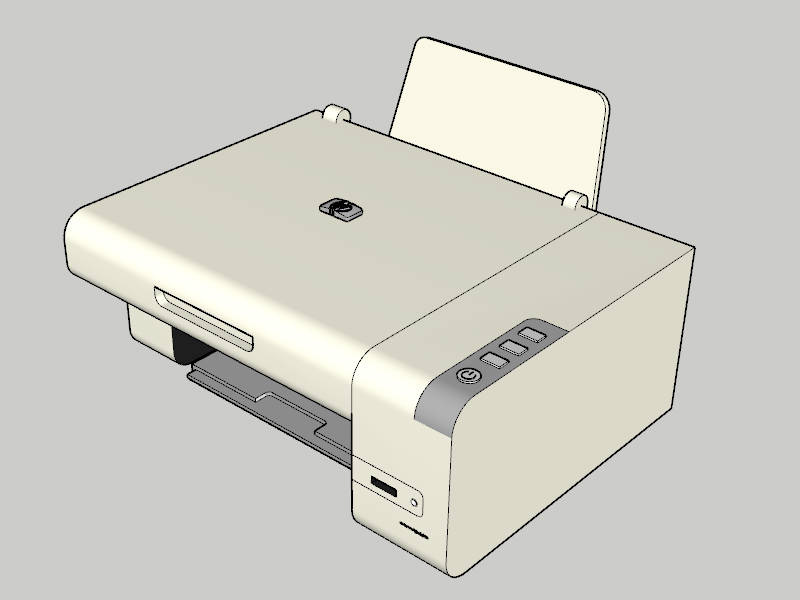 HP Laser Printer sketchup model preview - SketchupBox