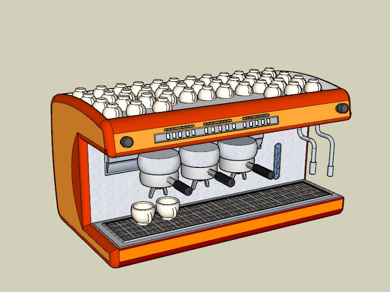Commercial Coffee Machine sketchup model preview - SketchupBox