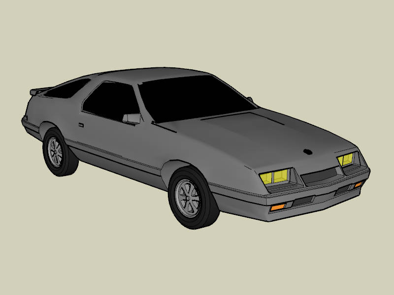 Chrysler Laser sketchup model preview - SketchupBox