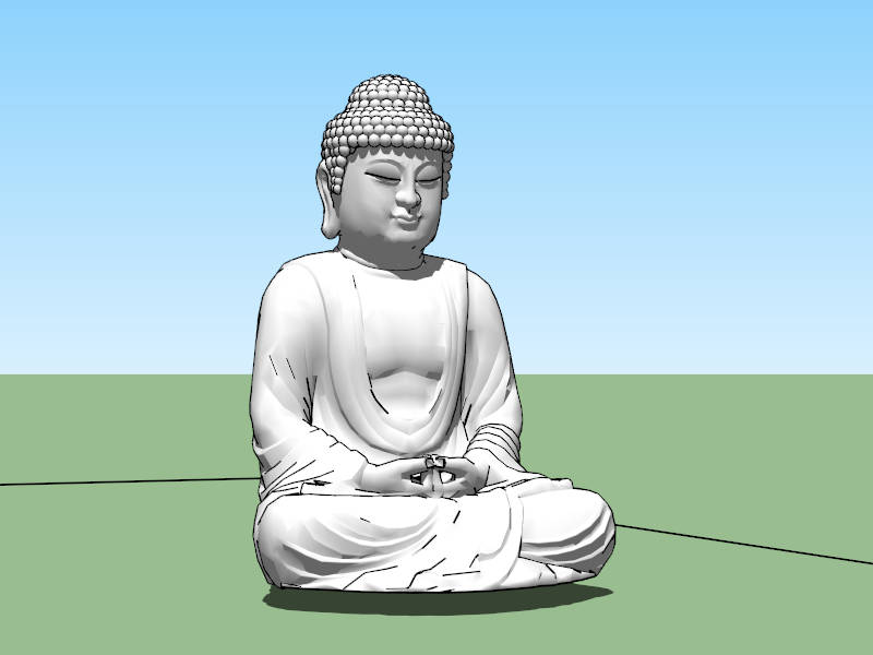 Shakyamuni Tathagata Buddha Statue sketchup model preview - SketchupBox