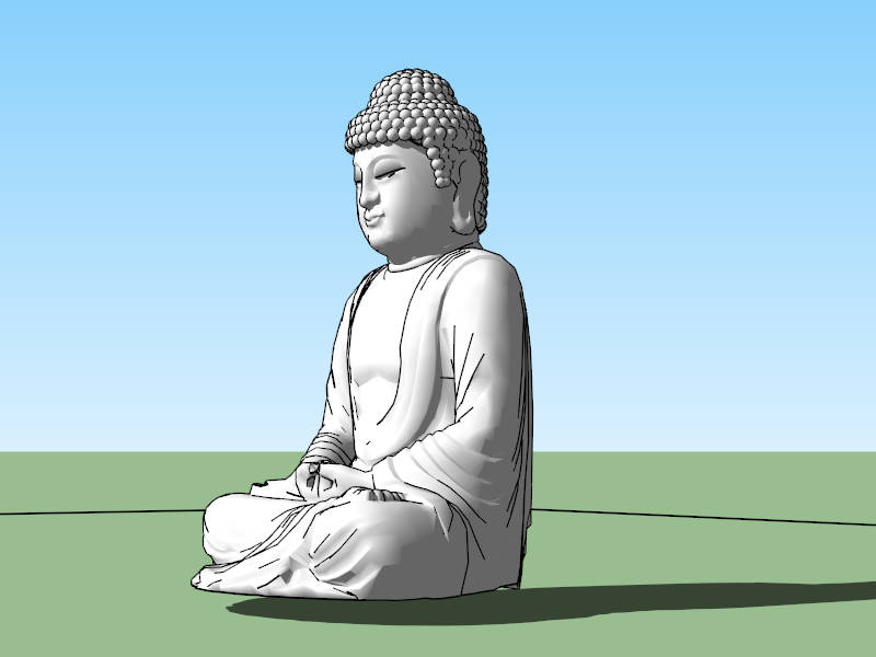 Shakyamuni Tathagata Buddha Statue sketchup model preview - SketchupBox