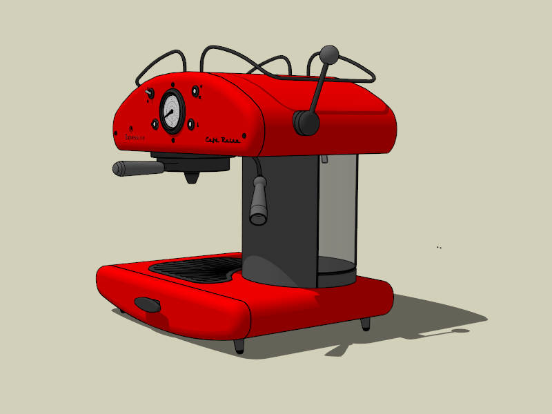Espressione Cafe Retro Espresso Machine sketchup model preview - SketchupBox