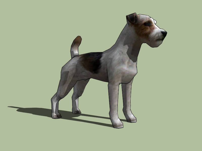Low Poly Dog sketchup model preview - SketchupBox