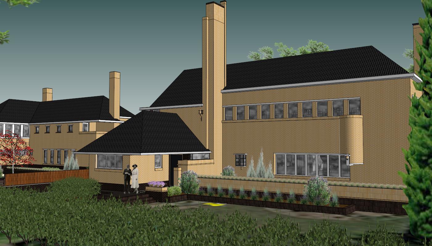 Two Country Houses sketchup model preview - SketchupBox
