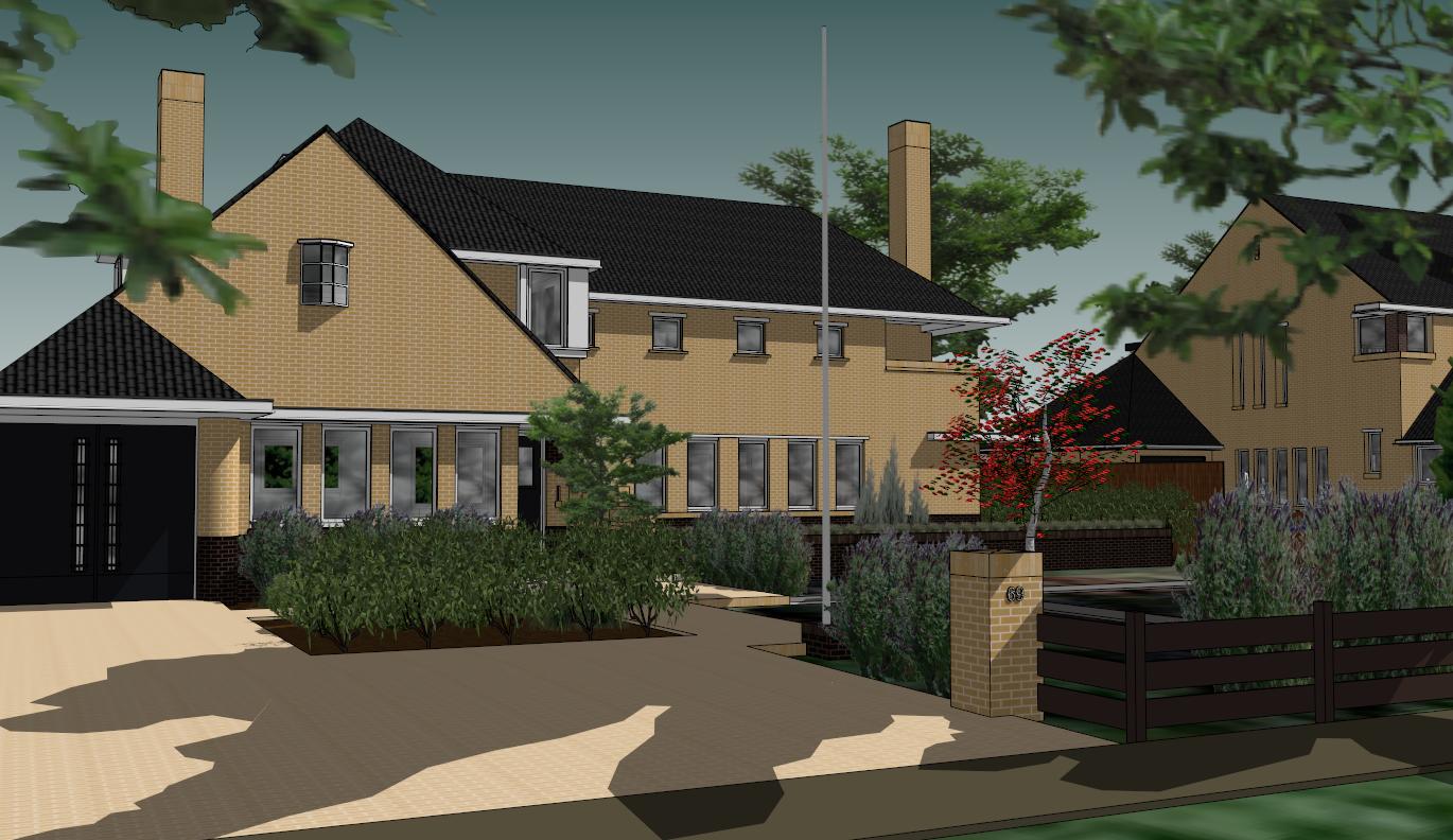 Two Country Houses sketchup model preview - SketchupBox