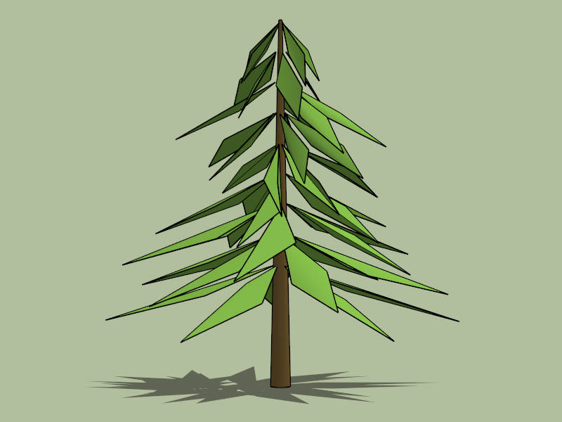 Evergreen Pine Tree sketchup model preview - SketchupBox