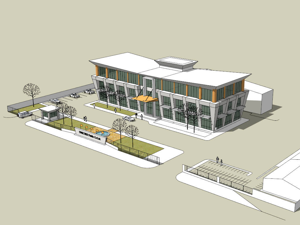Small Office Building Designs sketchup model preview - SketchupBox