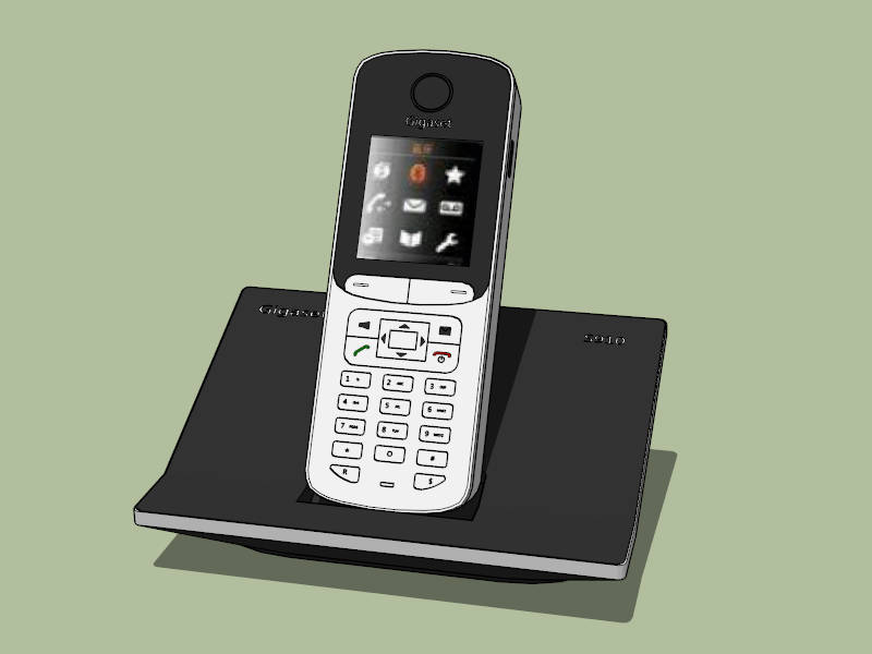 Gigaset Cordless Phone sketchup model preview - SketchupBox