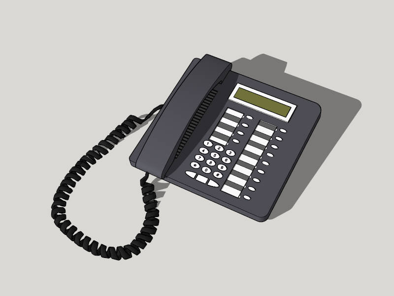 IP Desktop Telephone sketchup model preview - SketchupBox
