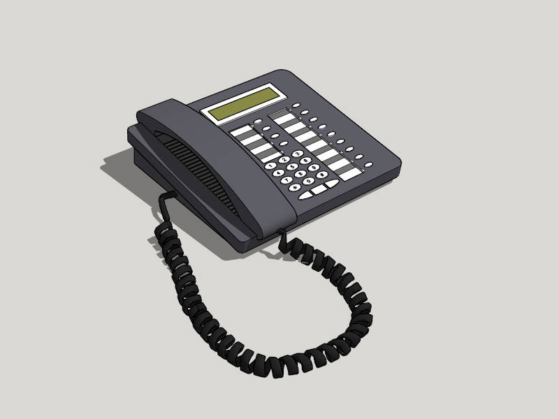 IP Desktop Telephone sketchup model preview - SketchupBox