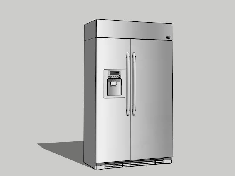 Side by Side Refrigerator Freezer sketchup model preview - SketchupBox