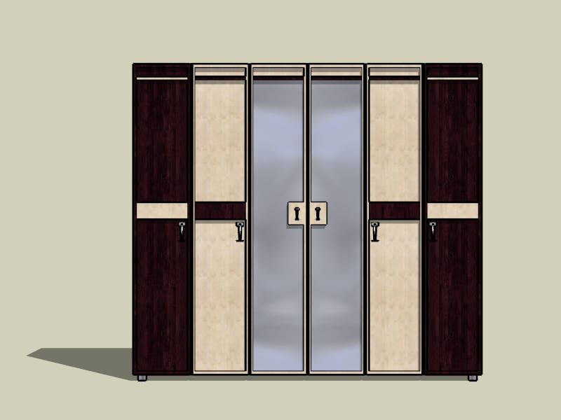 Black Armoire Wardrobe sketchup model preview - SketchupBox