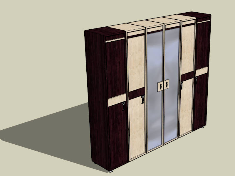 Black Armoire Wardrobe sketchup model preview - SketchupBox