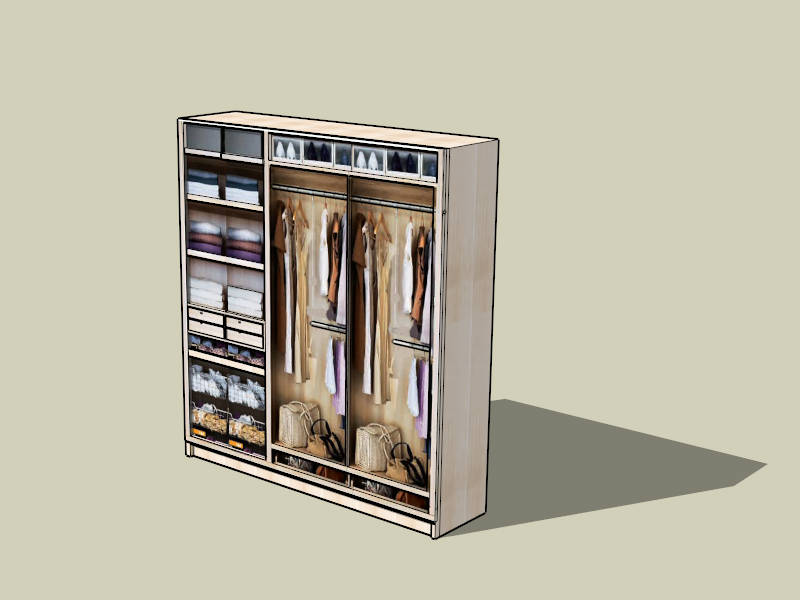 Clothes in Wardrobe sketchup model preview - SketchupBox