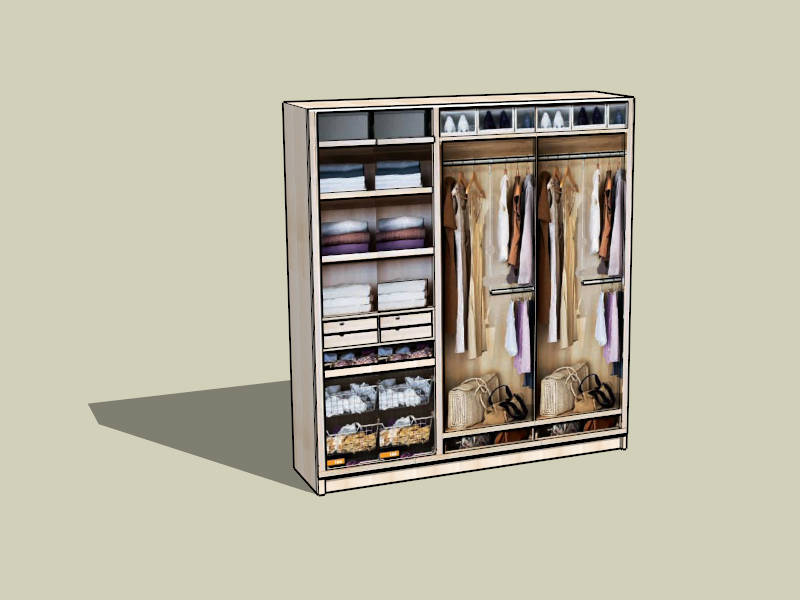 Clothes in Wardrobe sketchup model preview - SketchupBox