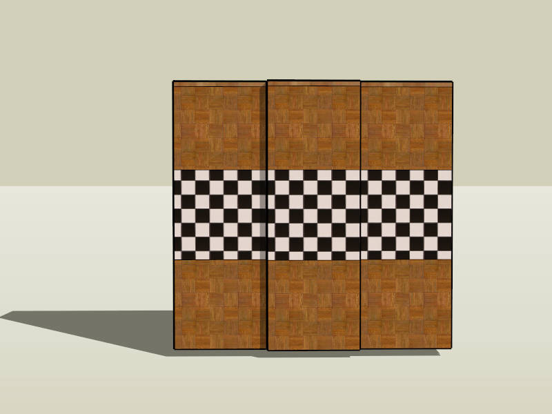 Modern Sliding Door Wardrobe sketchup model preview - SketchupBox