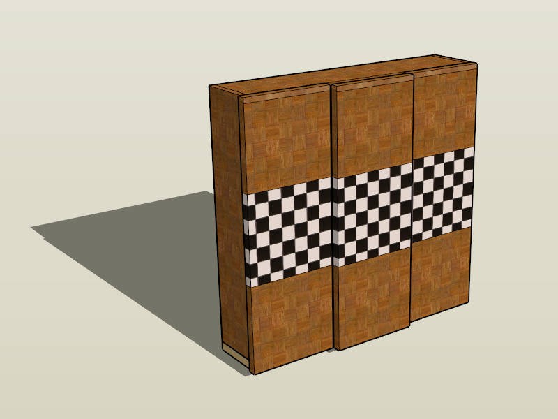 Modern Sliding Door Wardrobe sketchup model preview - SketchupBox