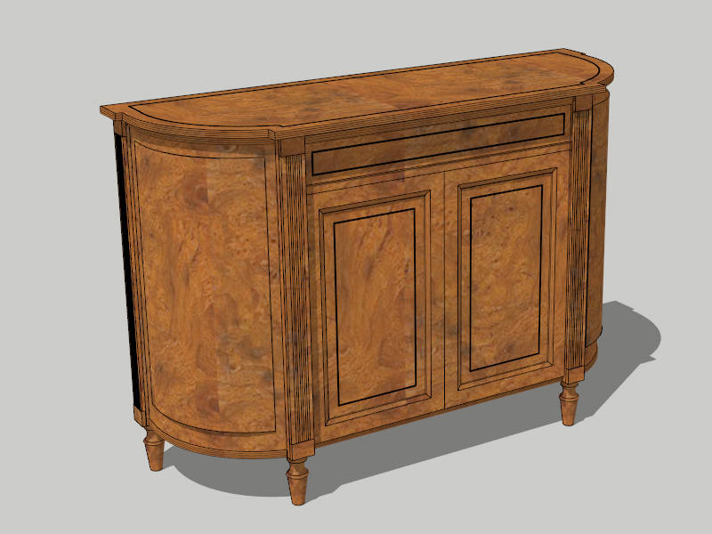 Mid-Century Modern Sideboard sketchup model preview - SketchupBox