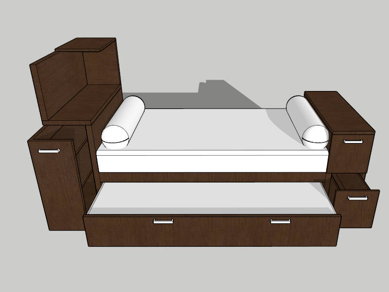 Trundle Bed sketchup model preview - SketchupBox