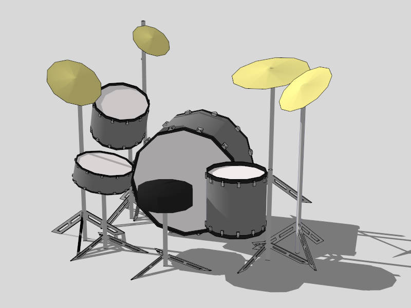 Standard Drum Kit sketchup model preview - SketchupBox