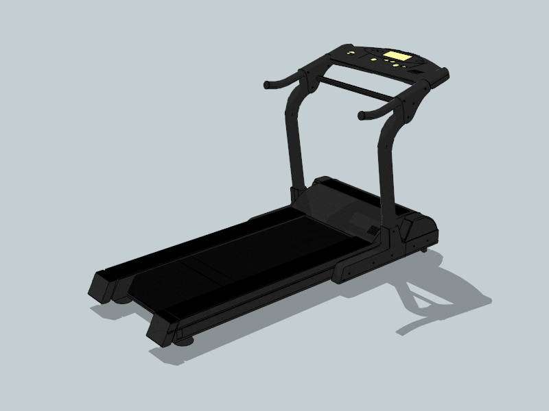 Black Treadmill sketchup model preview - SketchupBox