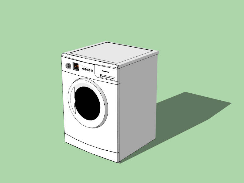 Fisher & Paykel Washing Machine sketchup model preview - SketchupBox