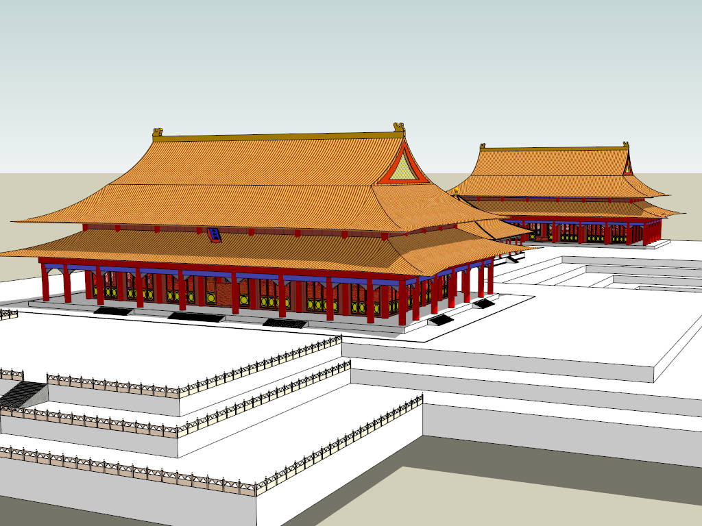 Hall of Supreme Harmony sketchup model preview - SketchupBox