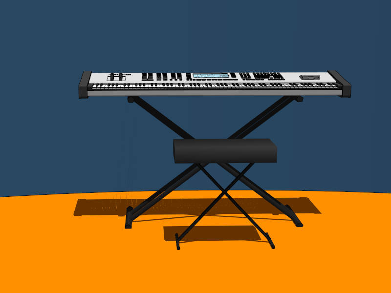 Ketron Electronic Keyboard sketchup model preview - SketchupBox