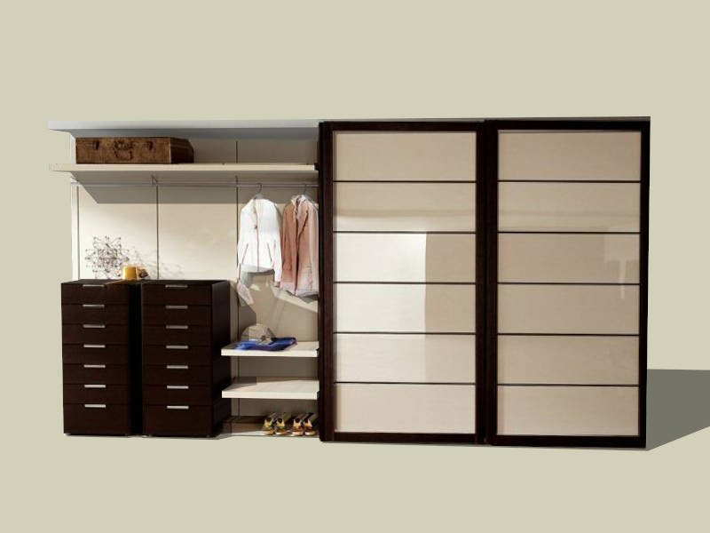 Bedroom Wardrobe Storage sketchup model preview - SketchupBox