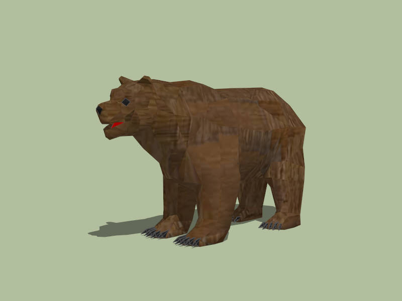 Grizzly Bear sketchup model preview - SketchupBox