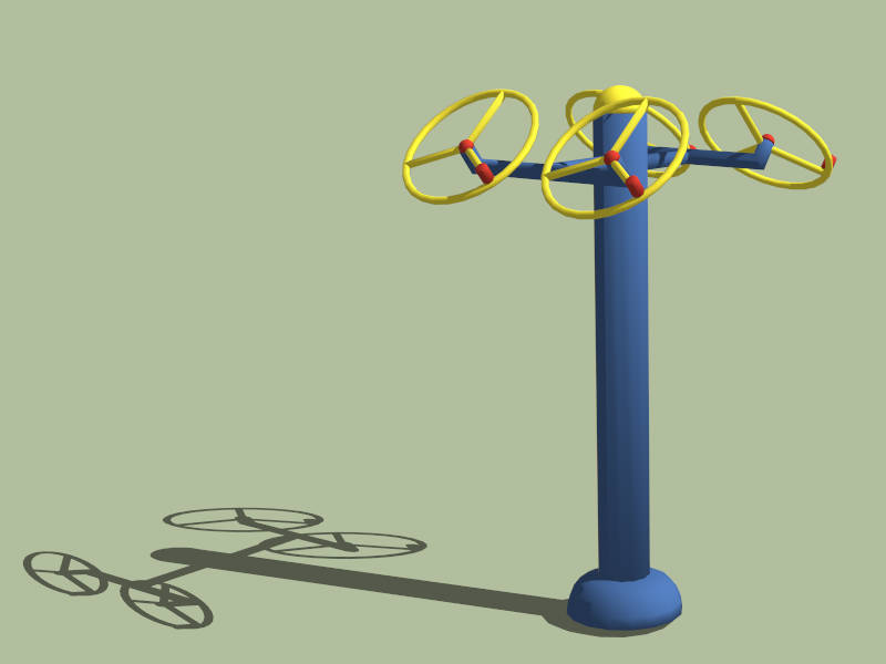 Outdoor Shoulder Wheel sketchup model preview - SketchupBox