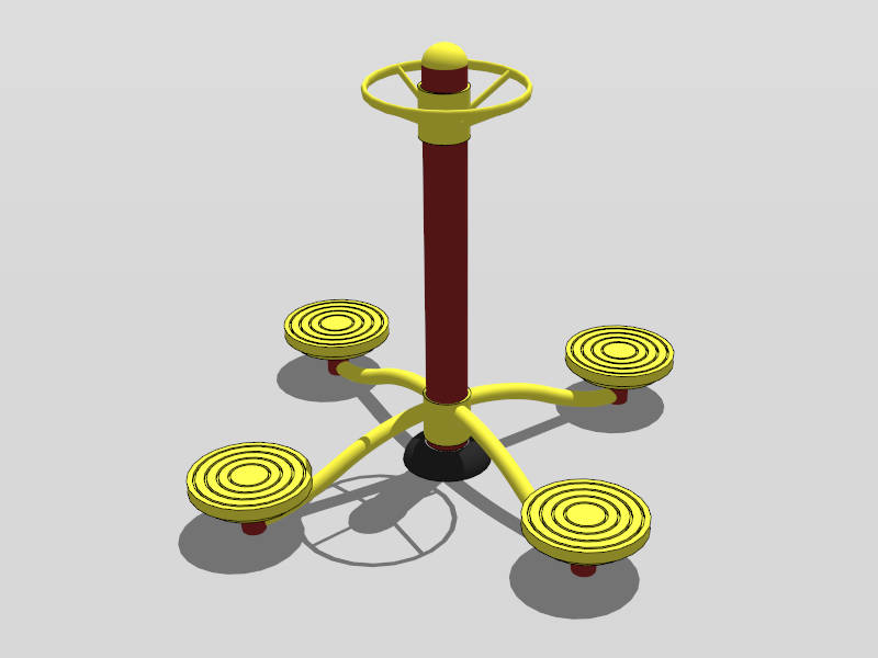 Outdoor Gym Waist Twister sketchup model preview - SketchupBox