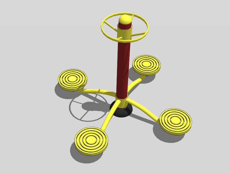 Outdoor Gym Waist Twister SketchUp 3D Model .skp File Download ...