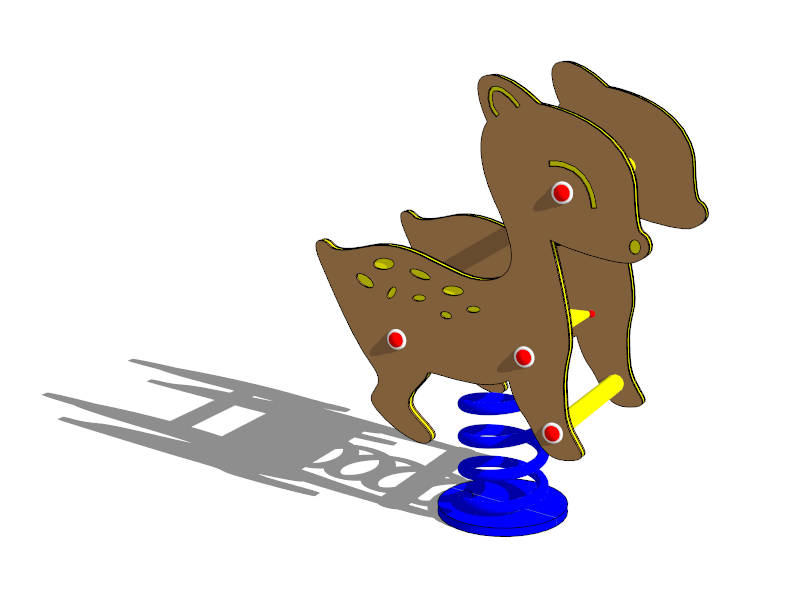 Deer Spring Rider sketchup model preview - SketchupBox