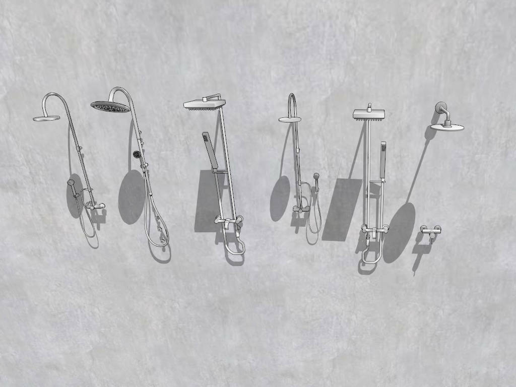 Modern Bathroom Shower Collections sketchup model preview - SketchupBox