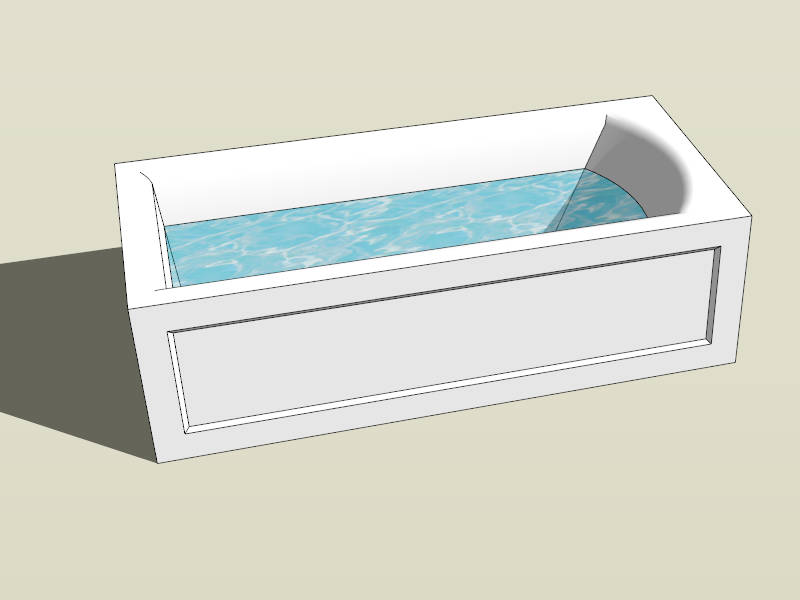 Standard Bathtub sketchup model preview - SketchupBox