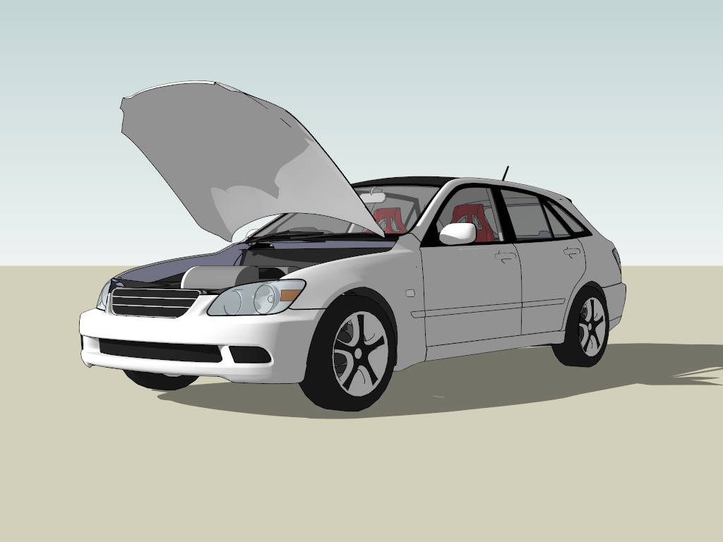 Toyota Station Wagon sketchup model preview - SketchupBox