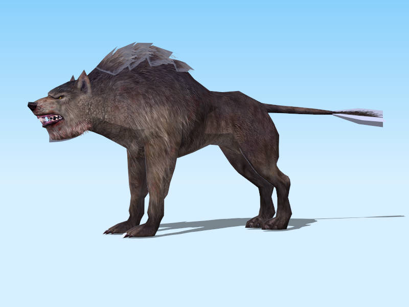 Scary Wolf sketchup model preview - SketchupBox
