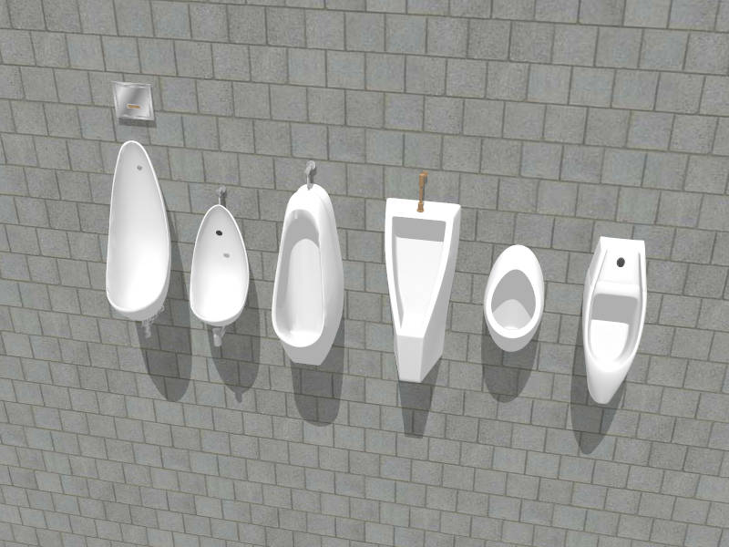 Commercial Urinals sketchup model preview - SketchupBox