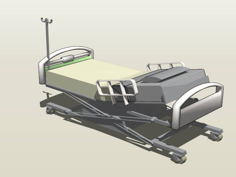 Adjustable Hospital Bed sketchup model preview - SketchupBox