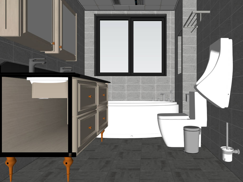 Small Bathroom Renovation Idea sketchup model preview - SketchupBox