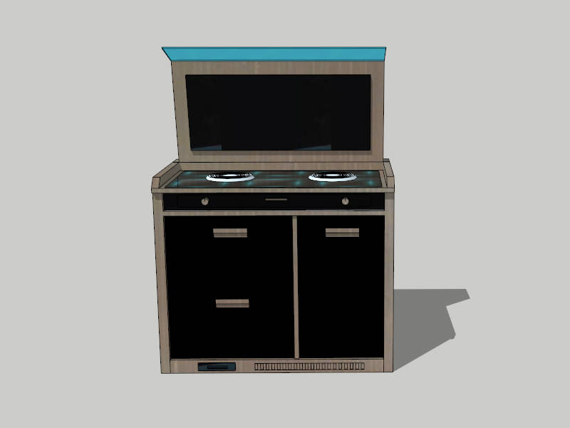 Integrated Stove sketchup model preview - SketchupBox