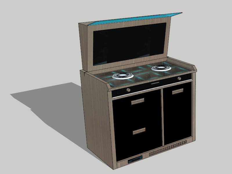 Integrated Stove sketchup model preview - SketchupBox