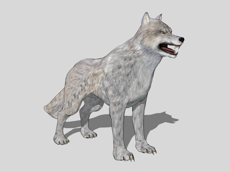 Eurasian Wolf sketchup model preview - SketchupBox