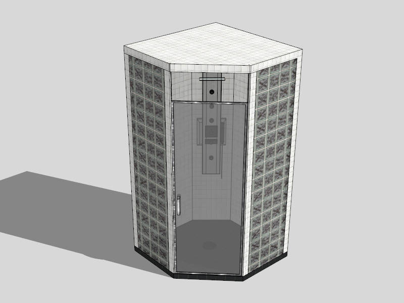 Corner Shower Idea sketchup model preview - SketchupBox