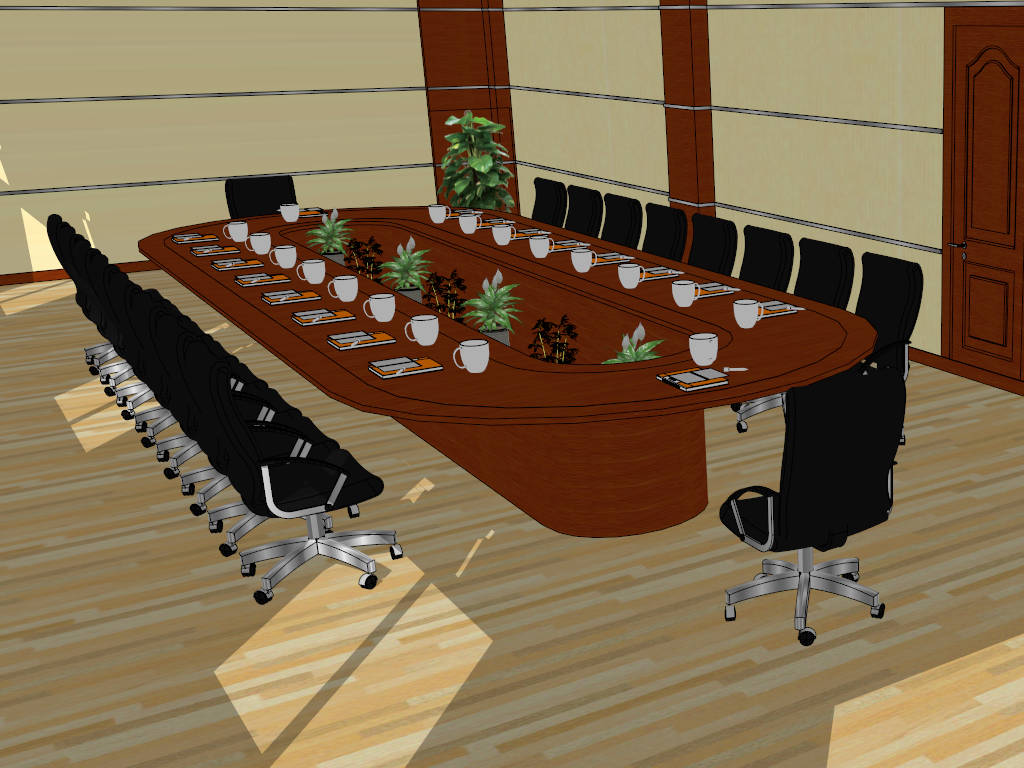 Meeting Room Interior Design sketchup model preview - SketchupBox