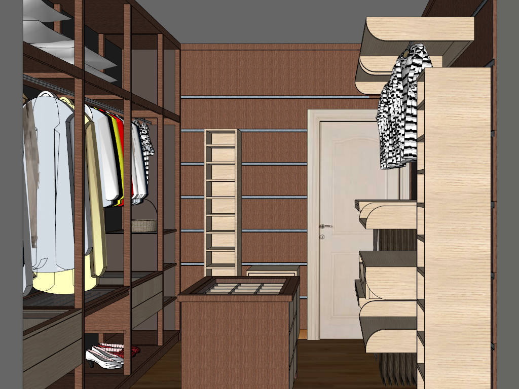 Walk-In Closet Idea sketchup model preview - SketchupBox