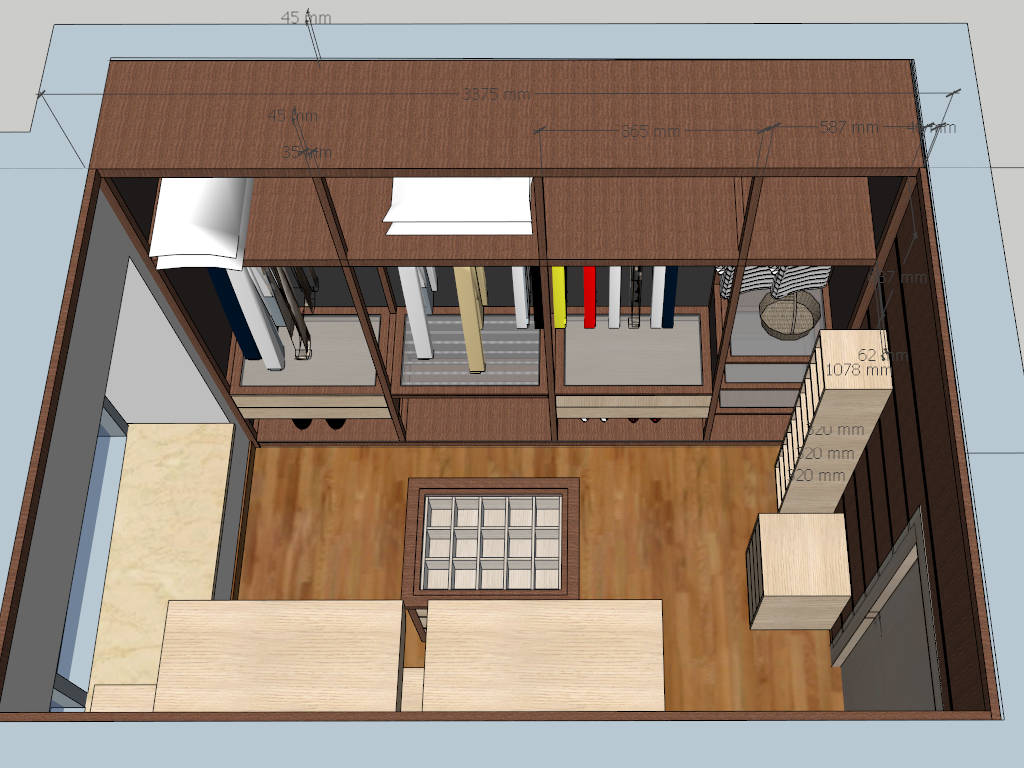 Walk-In Closet Idea sketchup model preview - SketchupBox
