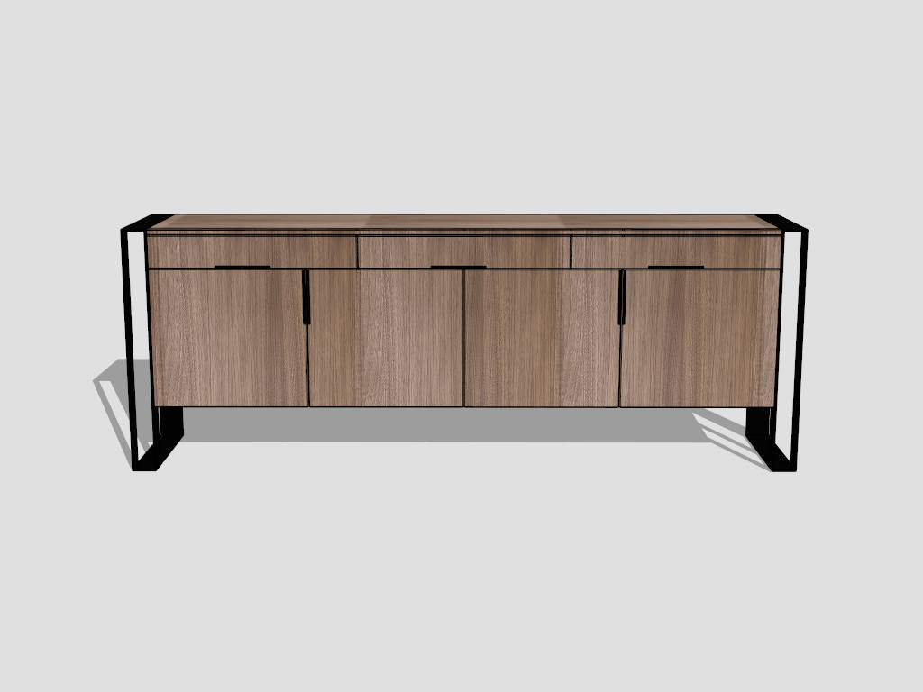 Minimalist TV Cabinet sketchup model preview - SketchupBox
